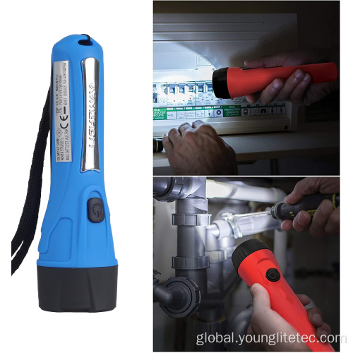 Plastic Cheap Oem Flashlight Portable Dry Battery OEM Plastic Flashlight Torch Factory